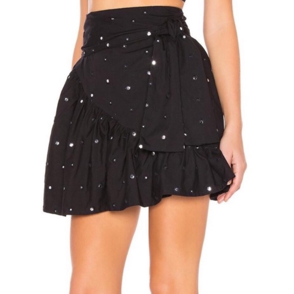LOVERS + FRIENDS Bryant Tie Ruffle Skirt